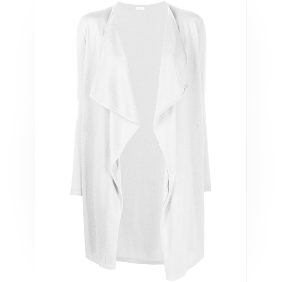 Fate Jackets & Blazers - FATE Elegant White Open Front Waterfall Trench Jacket